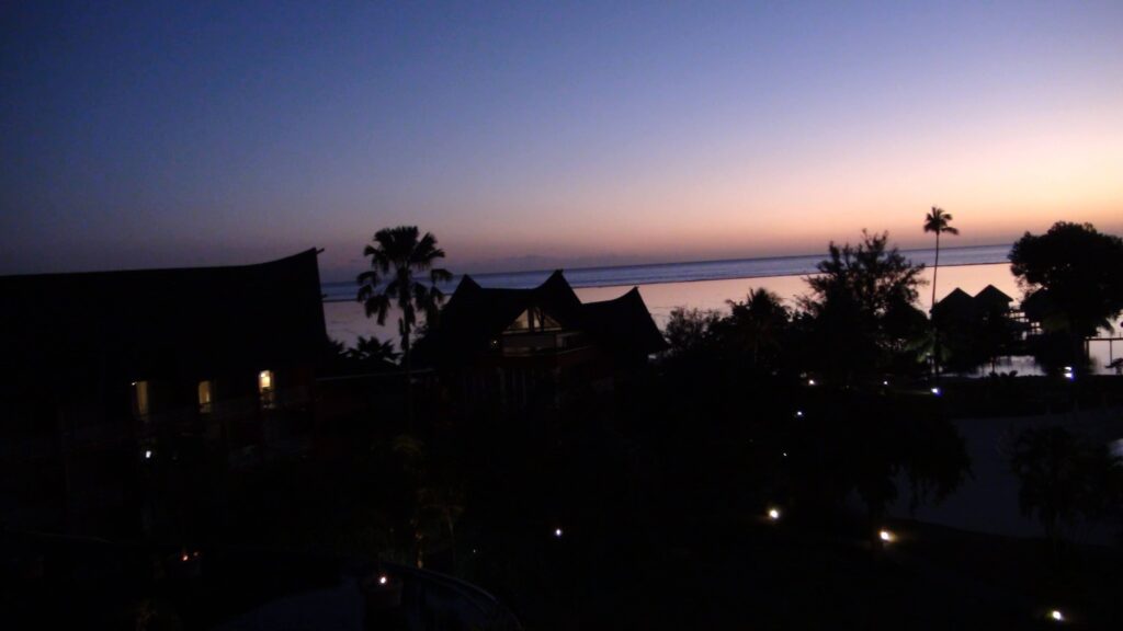 Le Meridien Tahiti after sunset